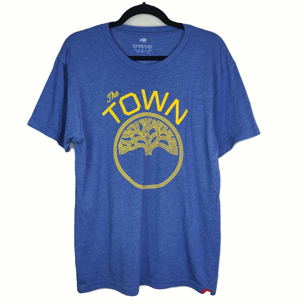 Sportiqe Short Sleeve T-Shirt Spokane Washington Pavillion Blue Size Medium